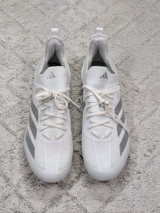 Adidas Adizero Electric White Silver Metallic Football Cleats Mens 14 IE3284 NEW main image 6